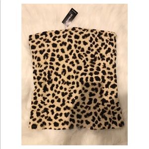 Express Cheetah Strapless Top (Small) - NEW!